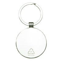 Circular Recycled Zinc Alloy Keyring w/ Bamboo