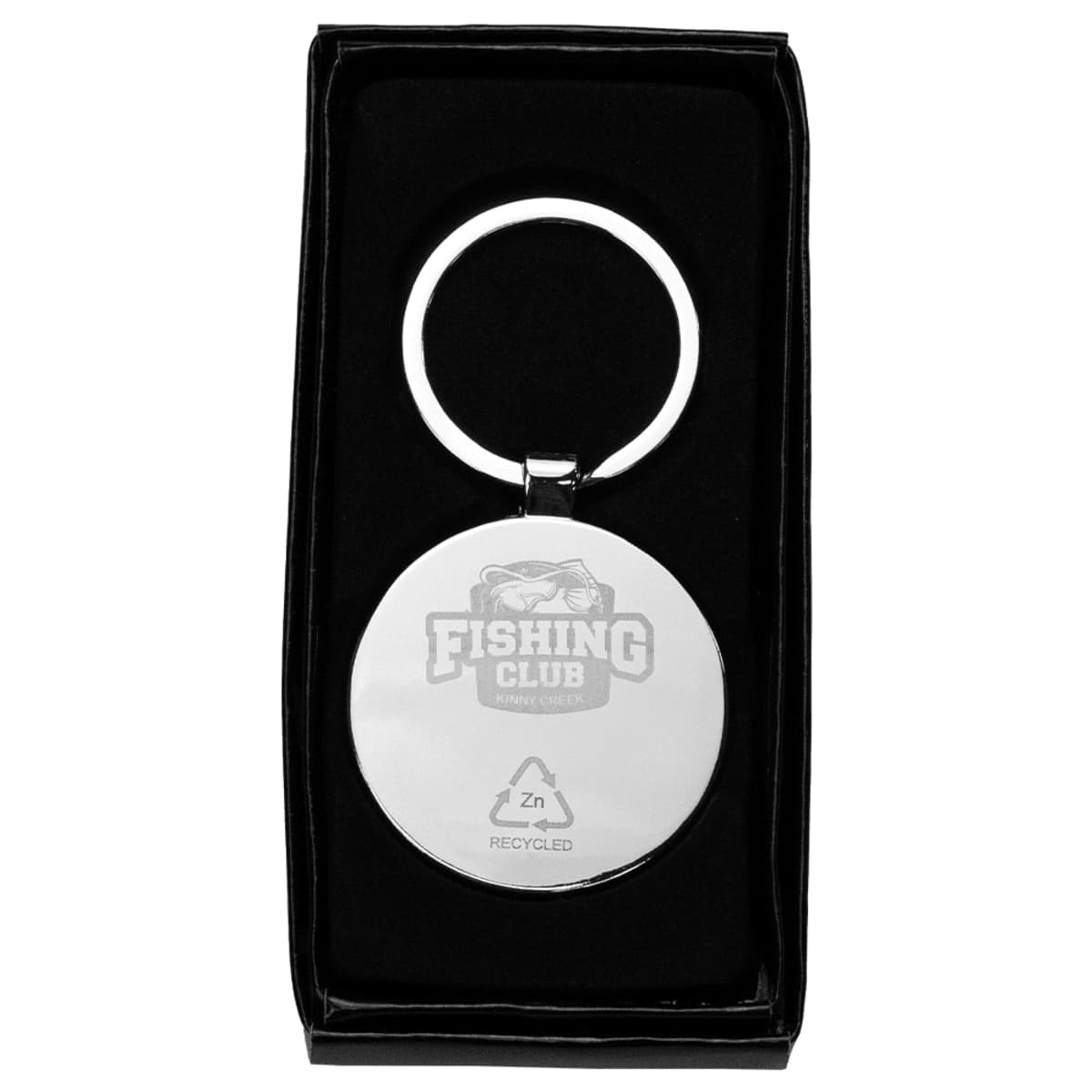 Circular Recycled Zinc Alloy Keyring w/ Bamboo