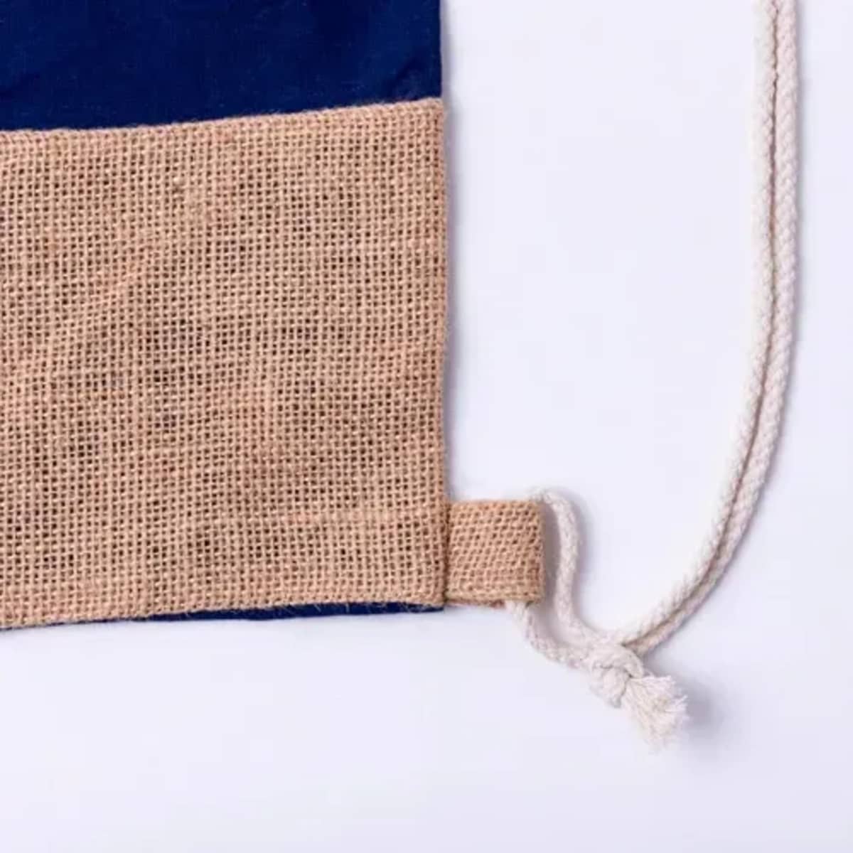 Drawstring Bag made in Cotton & Jute combo - Zyndrax