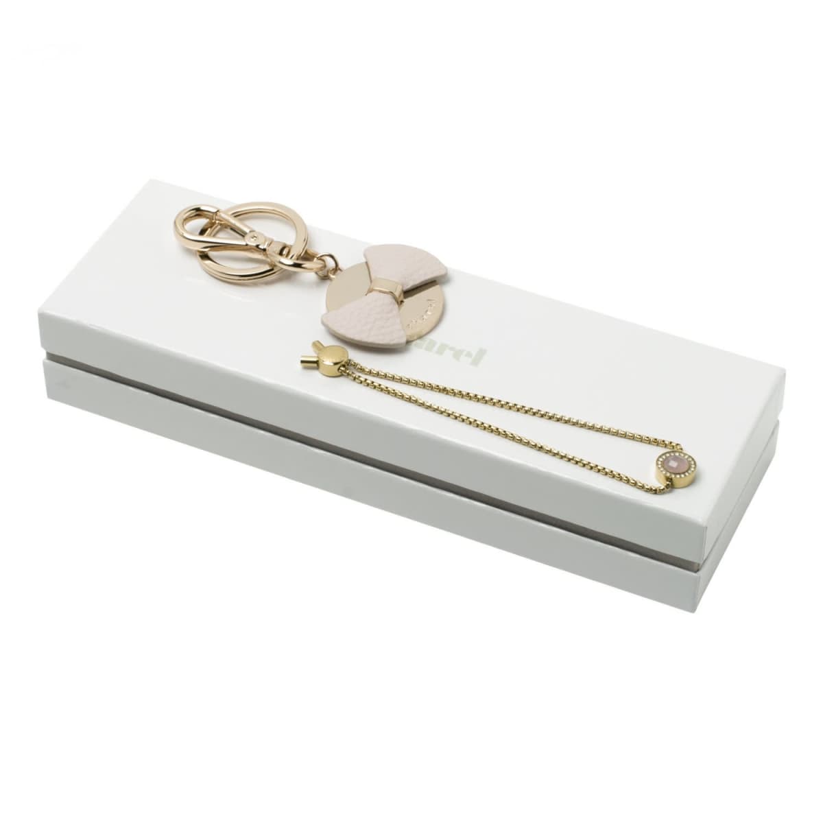 Set Cacharel Light Pink (key ring & bracelet)