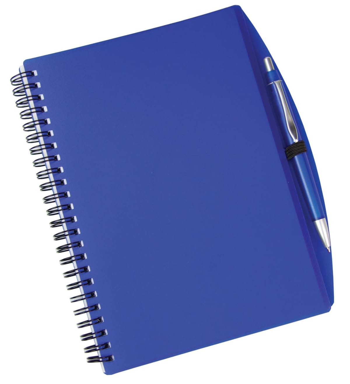 Spiral notebook and pen