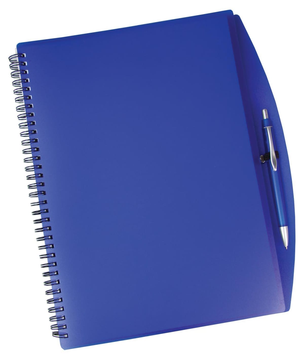 Spiral notebook and pen