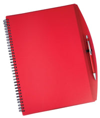 Spiral notebook and pen