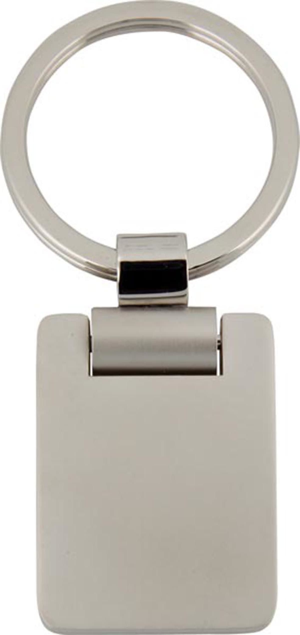 key ring rectangular rotating metal
