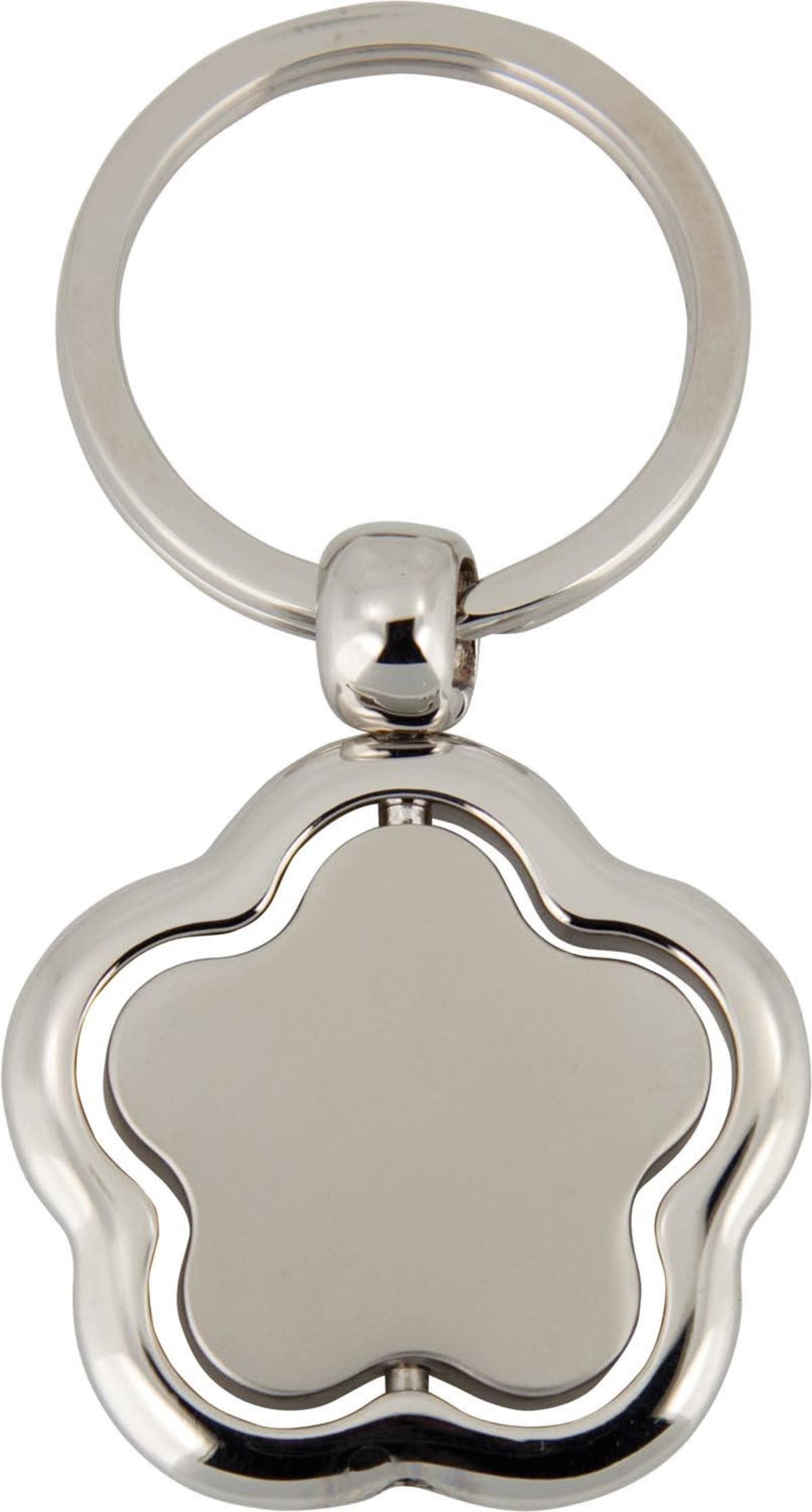 keyring rotating flower design metal
