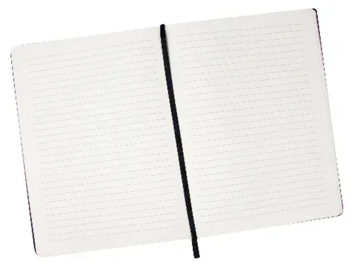 Notebook A4 Large 190 x 265mm with elastic closure 192 Cream lined pages
