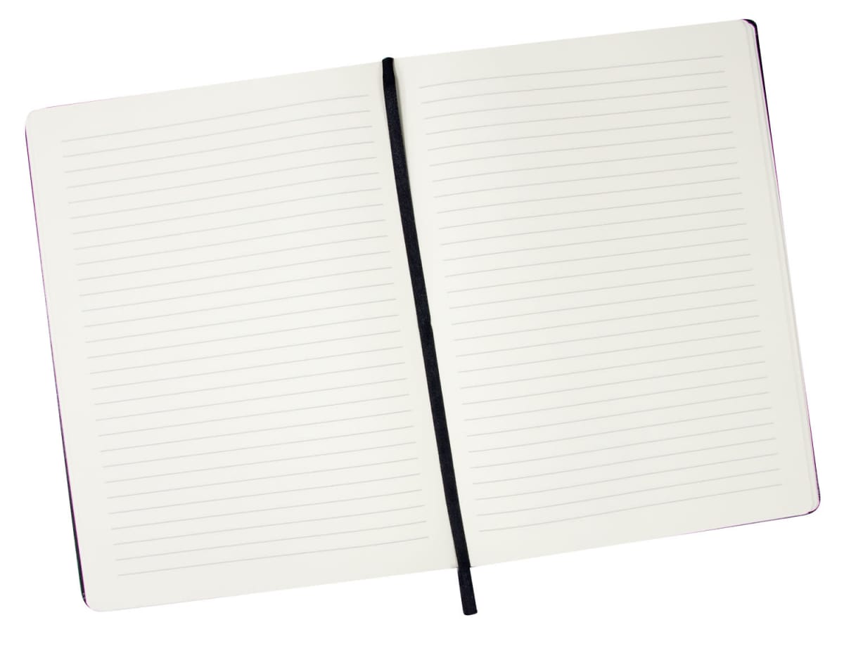 Notebook A4 Large 190 x 265mm with elastic closure 192 Cream lined pages