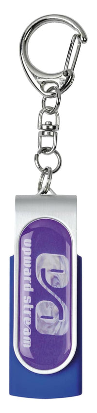 USB Epoxy dome with key chain twister USB (factory direct MOQ)