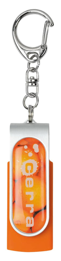 USB Epoxy dome with key chain twister USB (factory direct MOQ)
