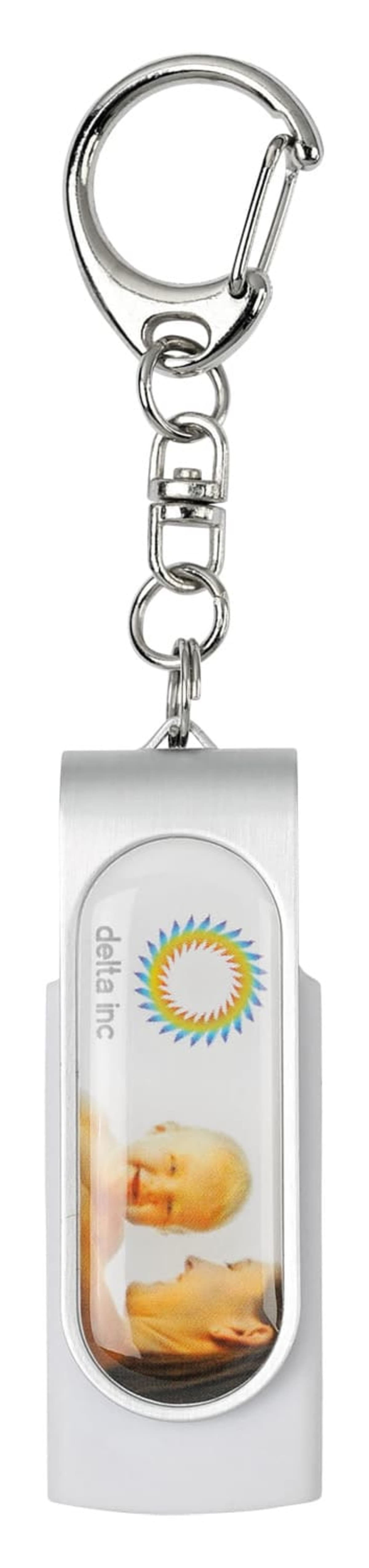 USB Epoxy dome with key chain twister USB (factory direct MOQ)