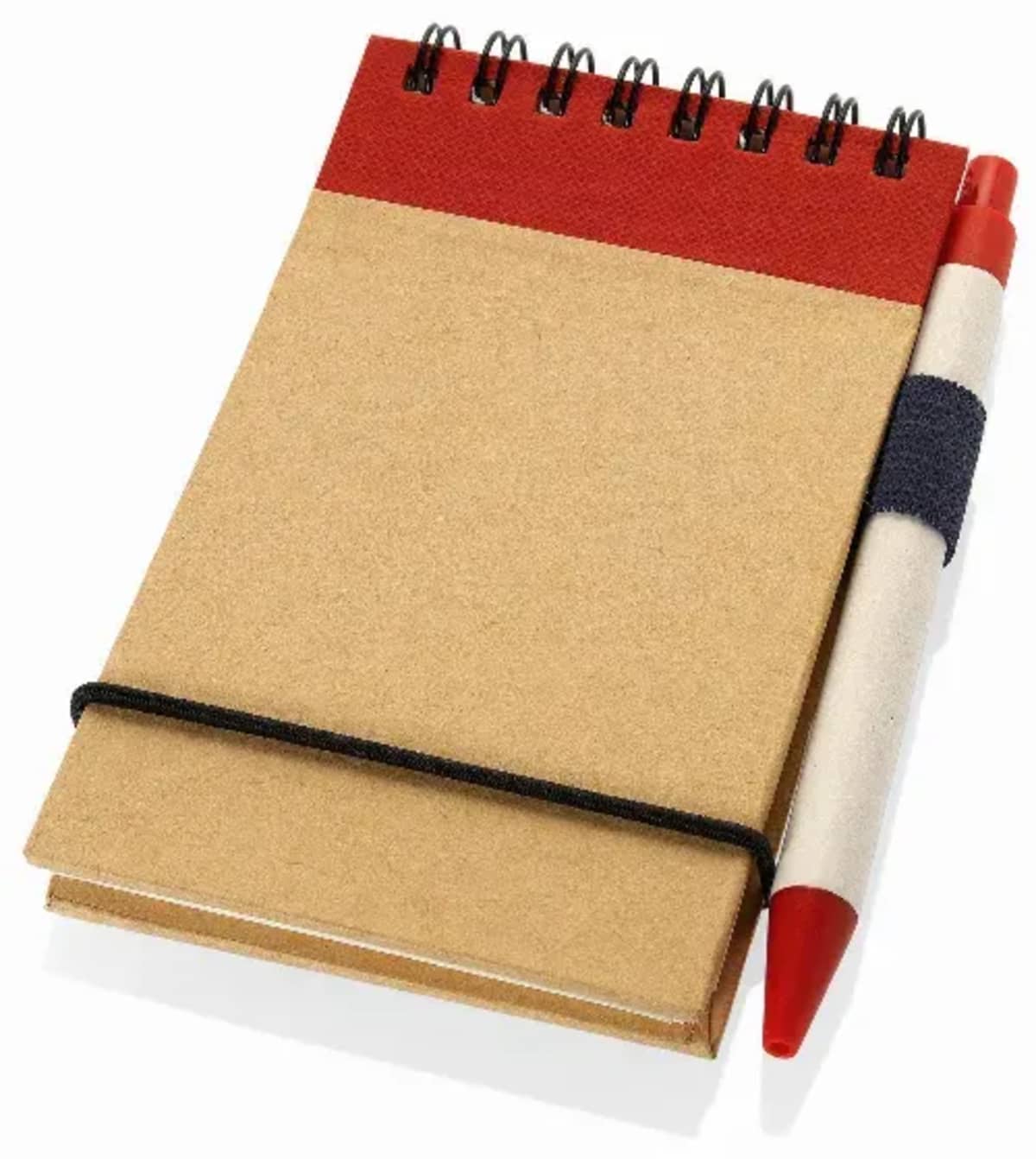 Notebook A6 size made from recycled paper with pen 80 pages