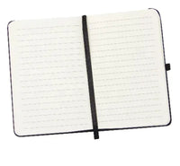 notebook A5 size 160 cream lined pages and internal pocket