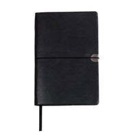 Notebook A5 size - leather look bookmark and elastic closure 112 pages