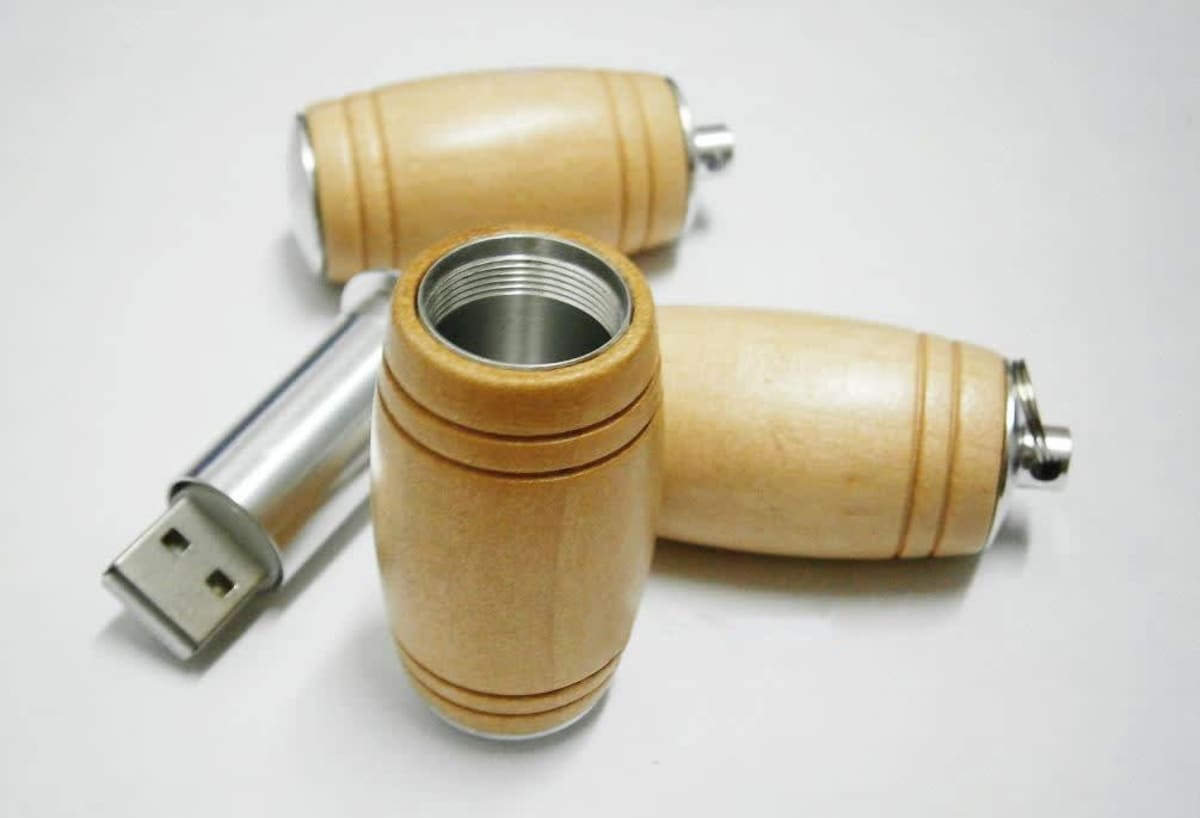 USB Barrel barrel shape with key ring attachment ( Factory Direct MOQ)