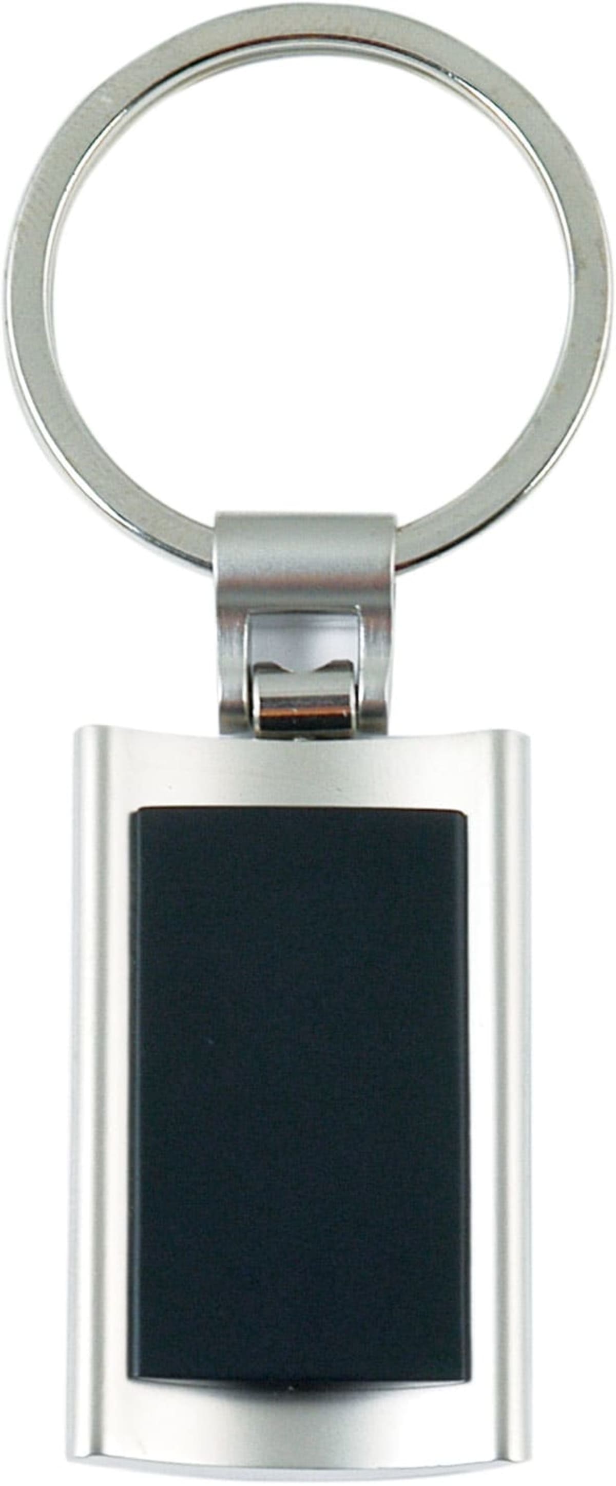key ring metal with black inlay
