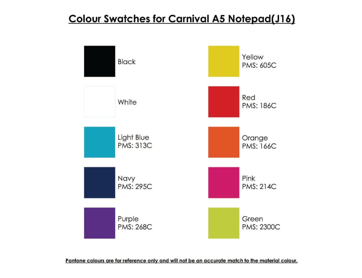 Carnival A5 Notepad