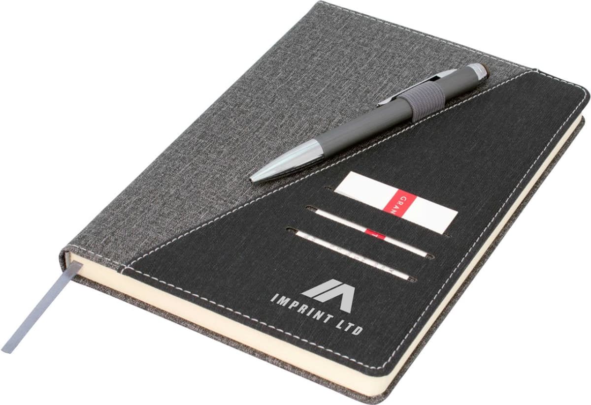 Ottawa A5 Notebook, Black/Grey
