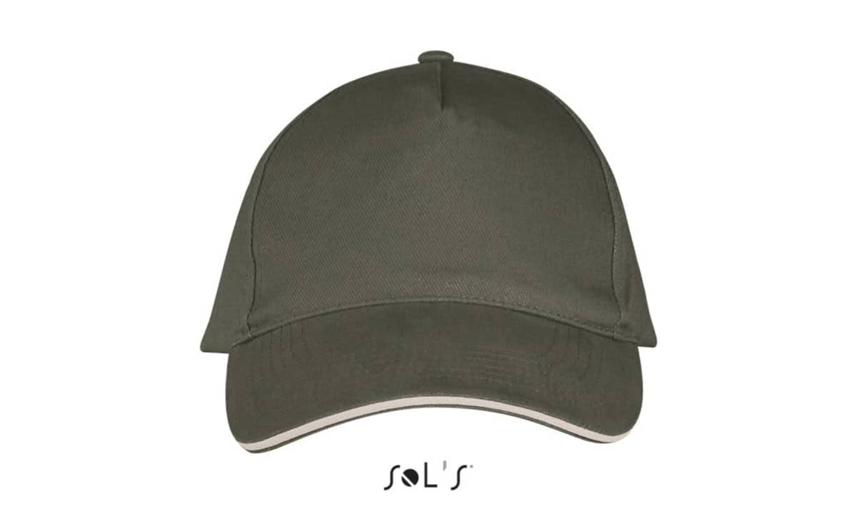 Cap 5 panel heavy brushed cotton LONG BEACH