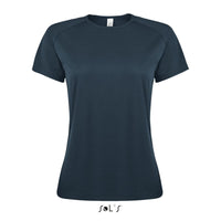 T shirt women's raglan sleeve 100% breathable polyester SPORTY