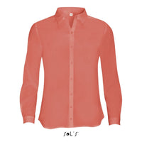 BETTY WOMEN'S LONG SLEEVE MOSS CREPE SHIRT