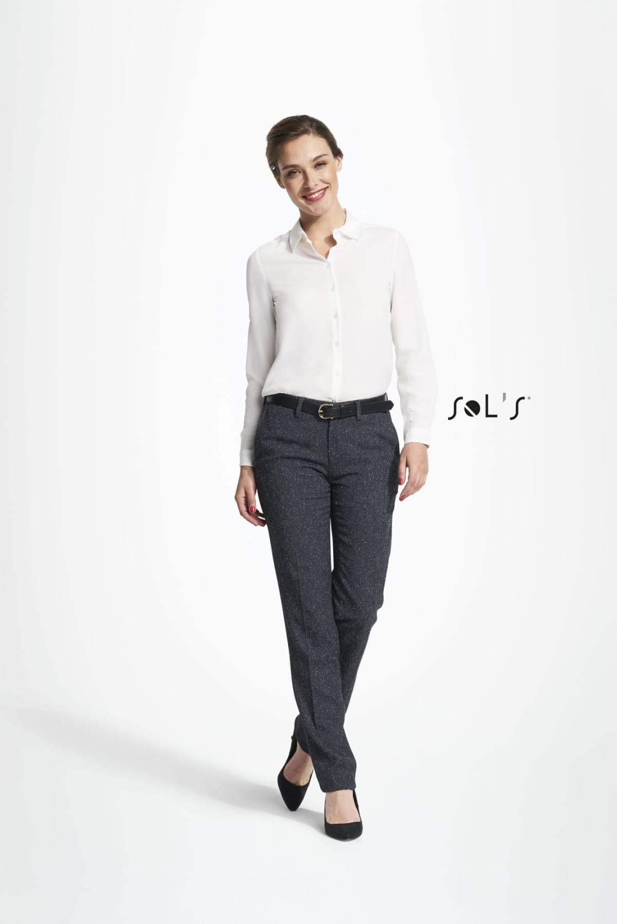 BETTY WOMEN'S LONG SLEEVE MOSS CREPE SHIRT