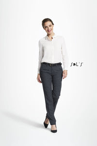 BETTY WOMEN'S LONG SLEEVE MOSS CREPE SHIRT