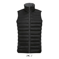 Vest Men's Puffer style contrast neck WAVE