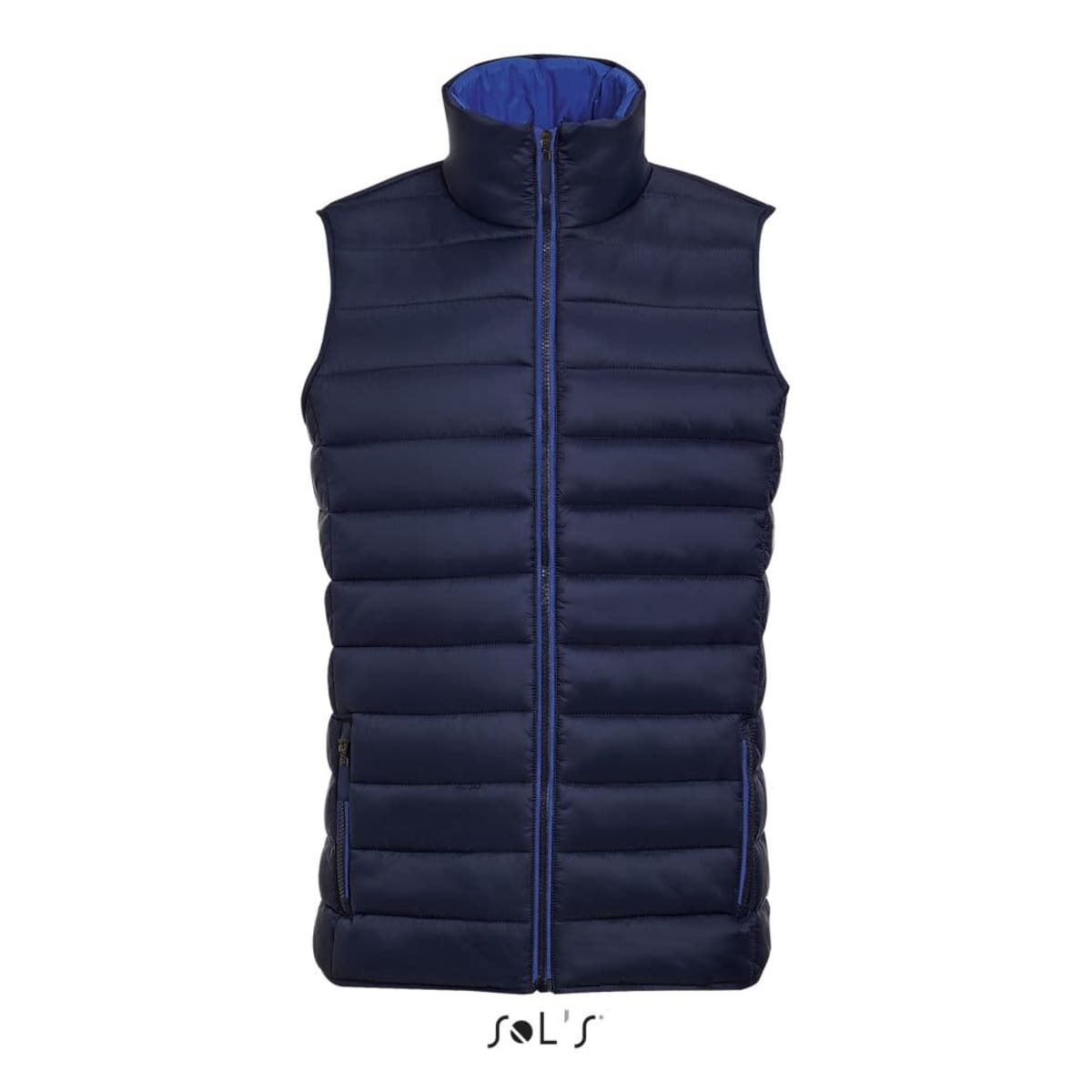 Vest Men's Puffer style contrast neck WAVE