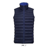 Vest Men's Puffer style contrast neck WAVE