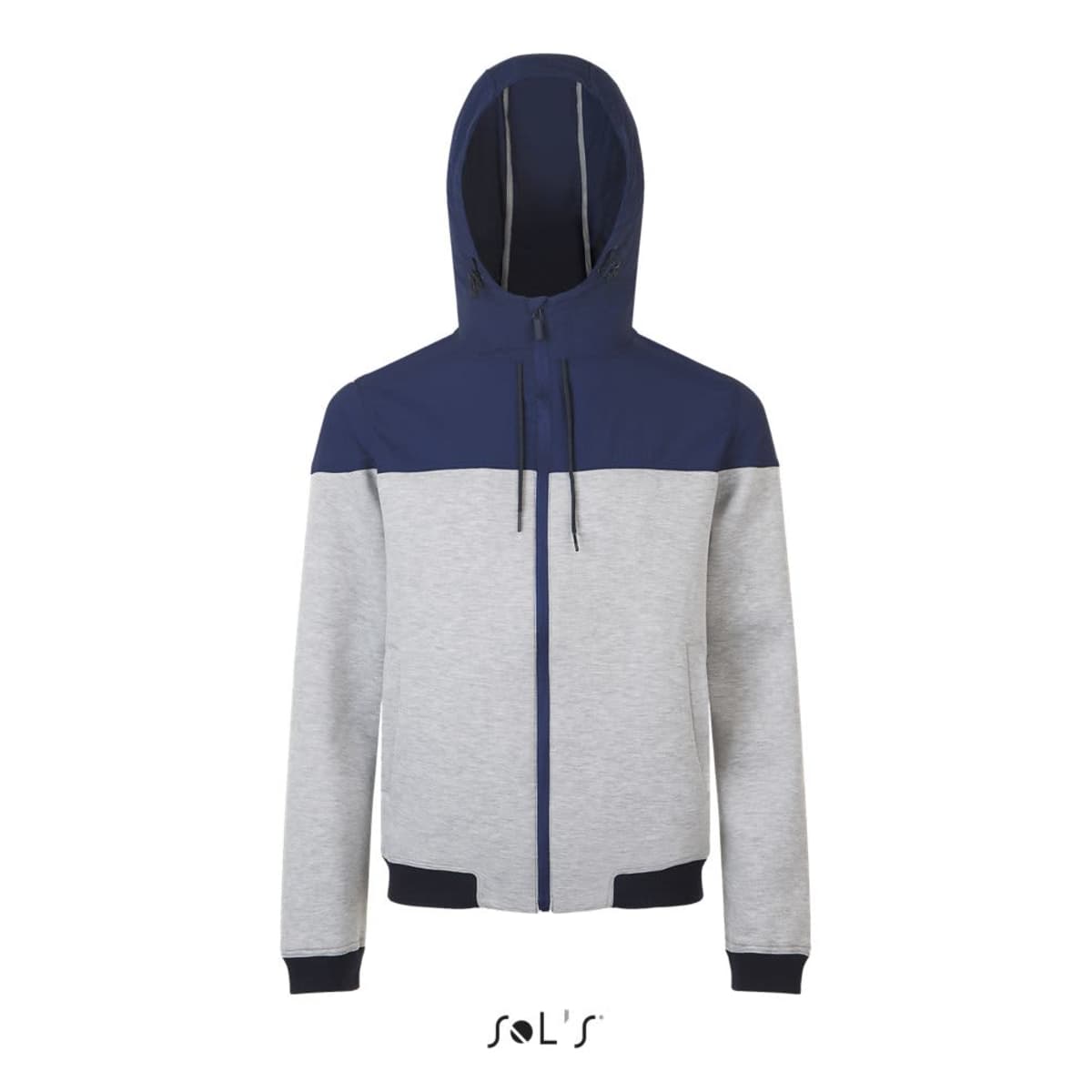 VOLTAGE UNISEX TWO-MATERIAL HOODED JACKET