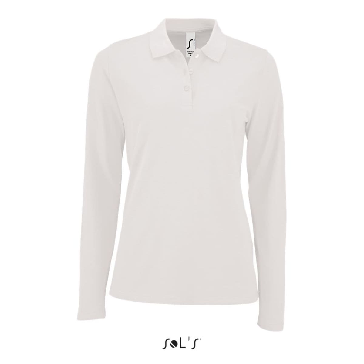 Polo shirt women's long sleeve 100% cotton Pique PERFECT