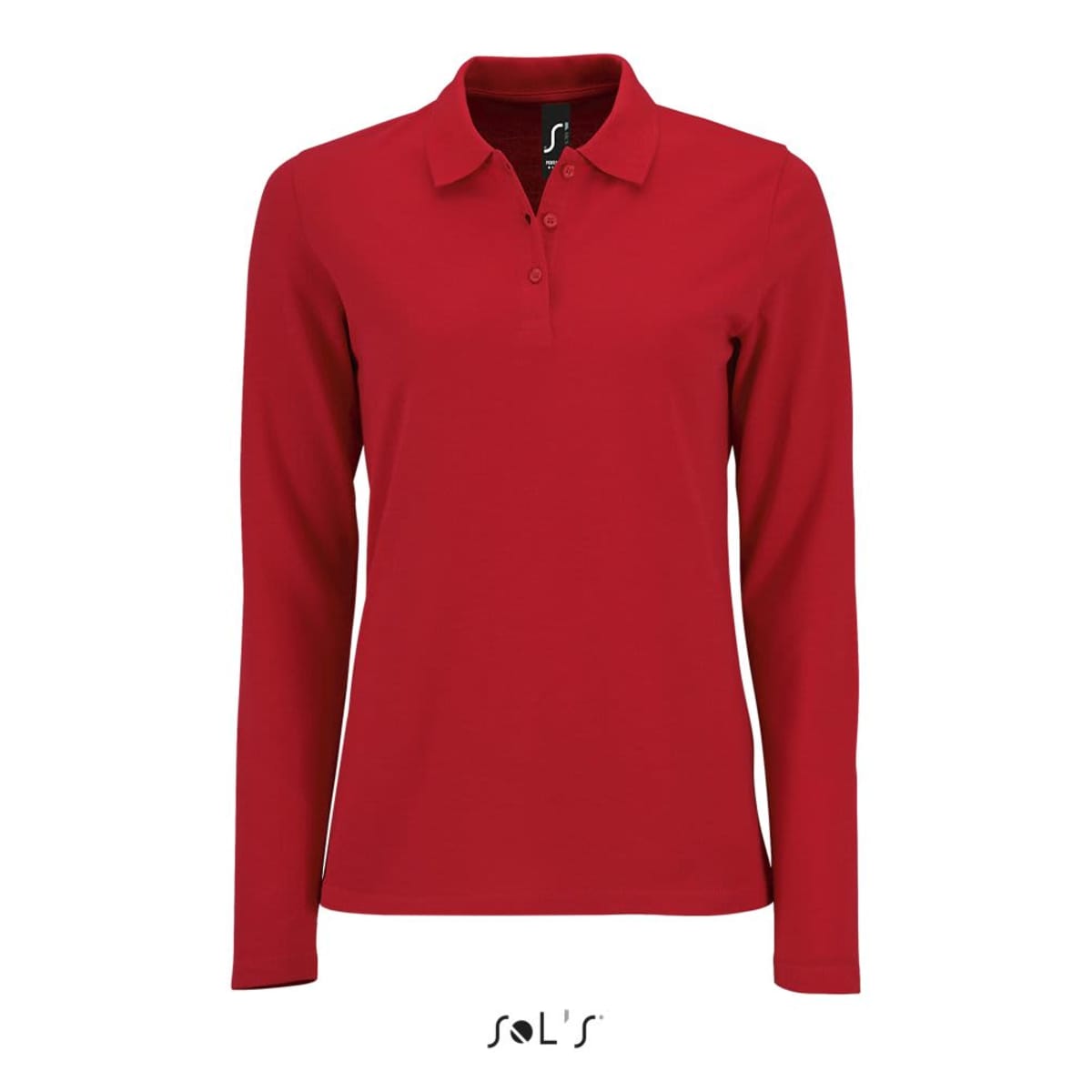 Polo shirt women's long sleeve 100% cotton Pique PERFECT