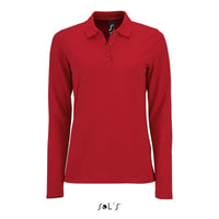 Polo shirt women's long sleeve 100% cotton Pique PERFECT