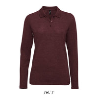 Polo shirt women's long sleeve 100% cotton Pique PERFECT