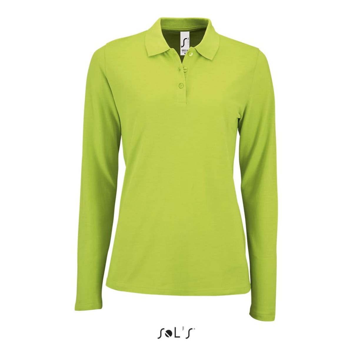 Polo shirt women's long sleeve 100% cotton Pique PERFECT
