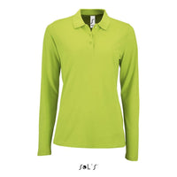 Polo shirt women's long sleeve 100% cotton Pique PERFECT