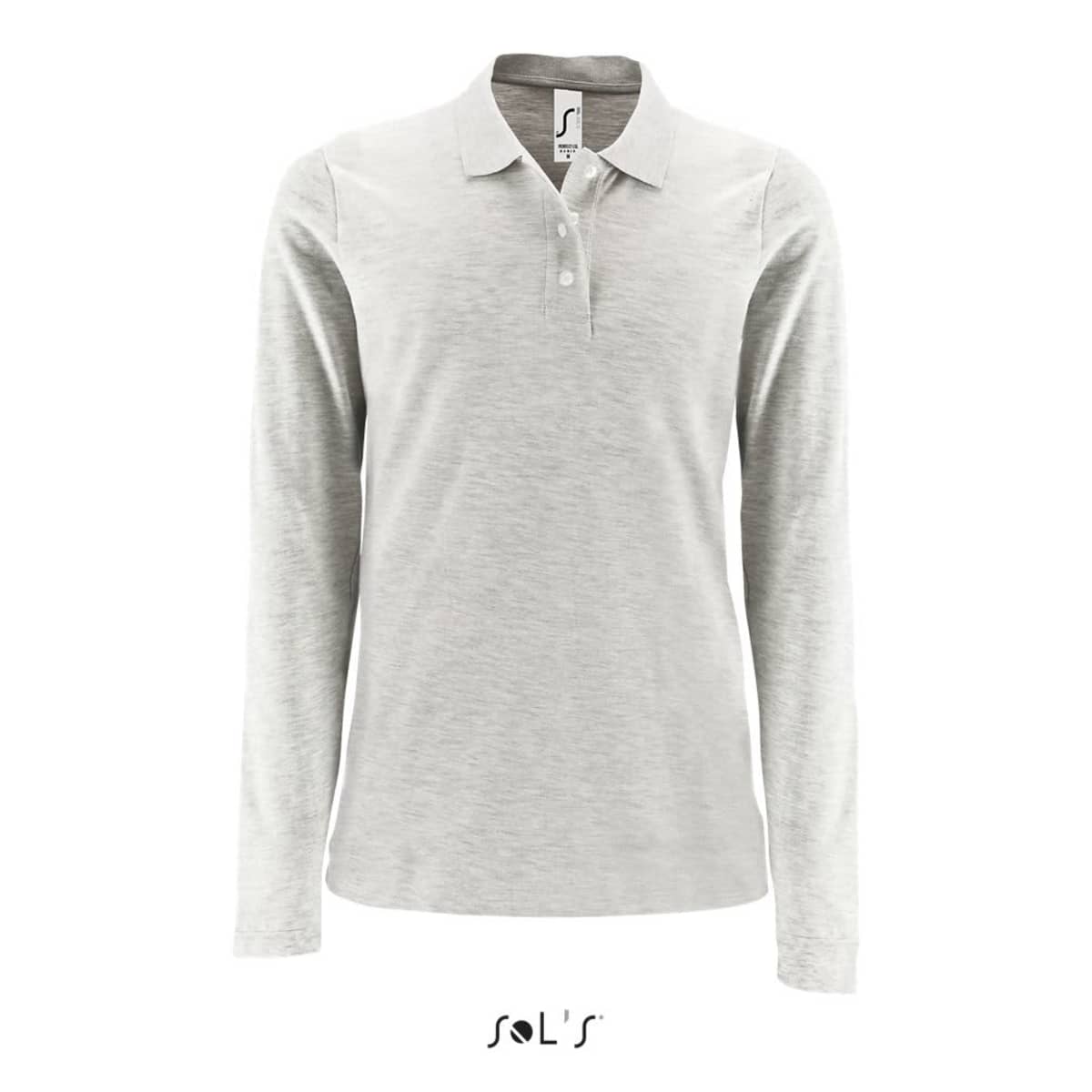 Polo shirt women's long sleeve 100% cotton Pique PERFECT
