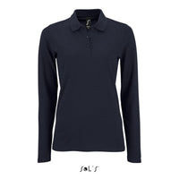 Polo shirt women's long sleeve 100% cotton Pique PERFECT