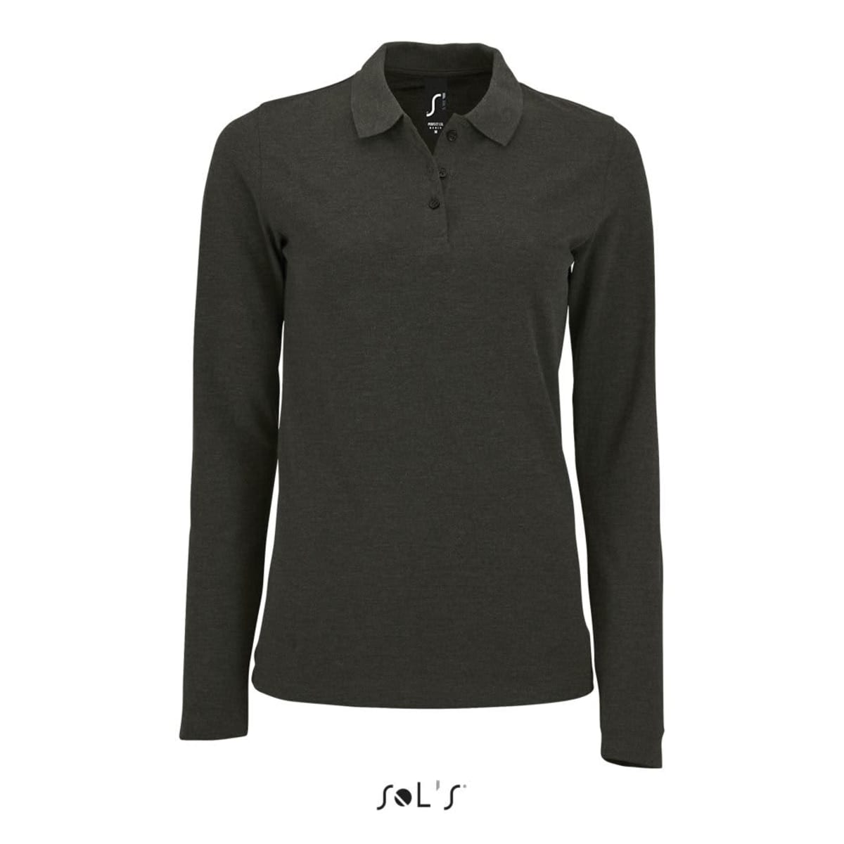 Polo shirt women's long sleeve 100% cotton Pique PERFECT