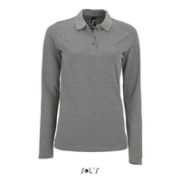 Polo shirt women's long sleeve 100% cotton Pique PERFECT