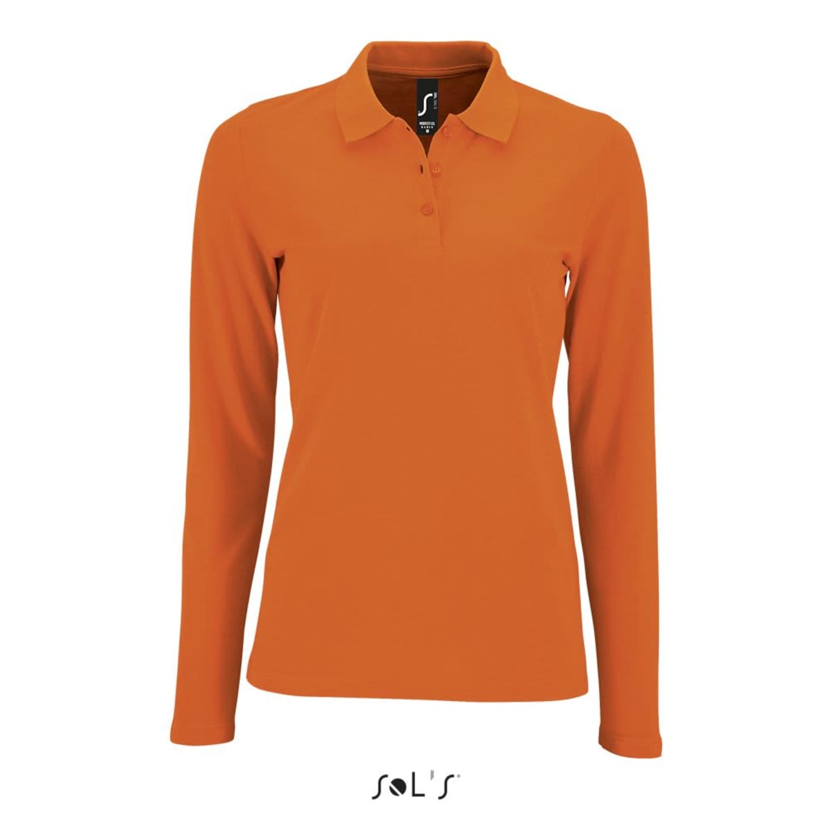 Polo shirt women's long sleeve 100% cotton Pique PERFECT