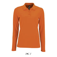 Polo shirt women's long sleeve 100% cotton Pique PERFECT