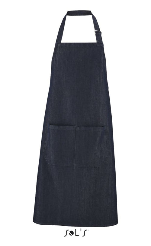 APRON made from denim with pocket
