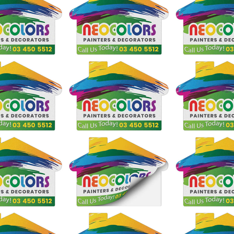 AD Labels 70 x 50mm - House Shaped