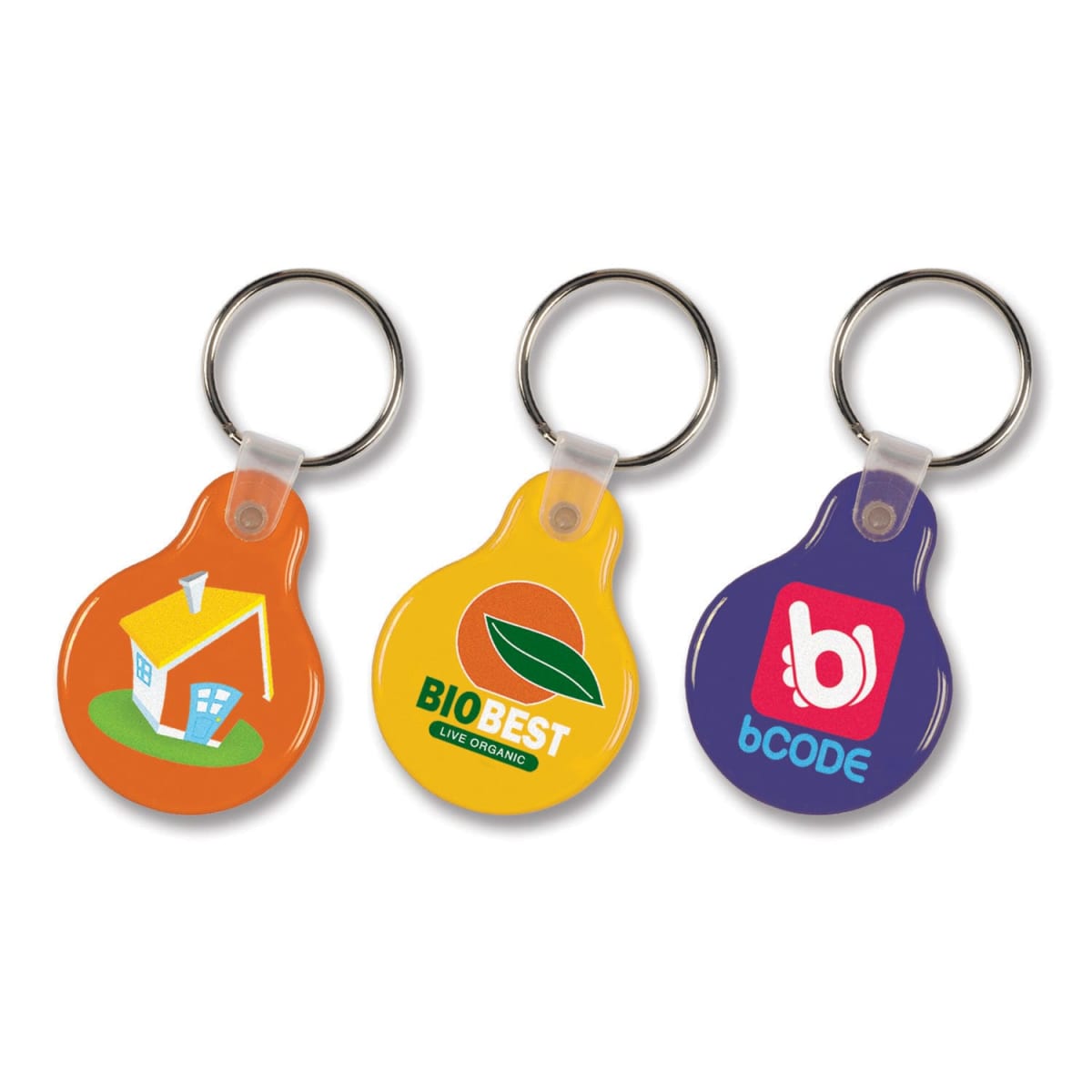 Flexi Resin Key Ring - Round