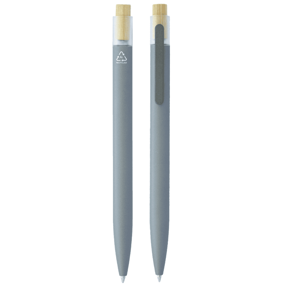 Recycled Aluminium Pen with Bamboo Clicker