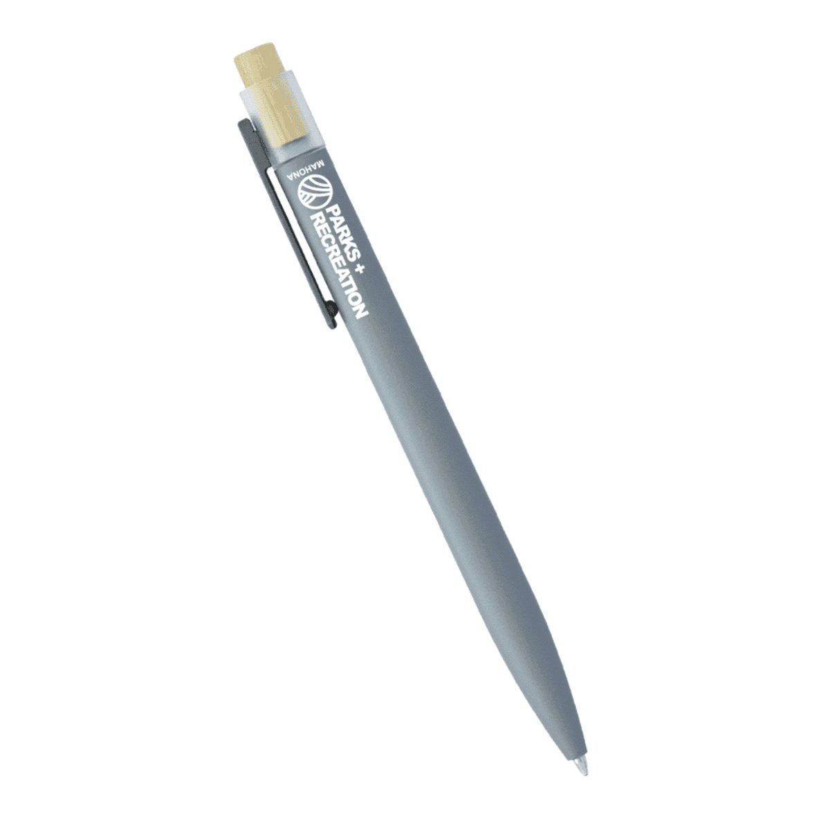 Recycled Aluminium Pen with Bamboo Clicker