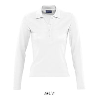 Polo shirt women's long sleeve 100% combed ring spun cotton PODIUM