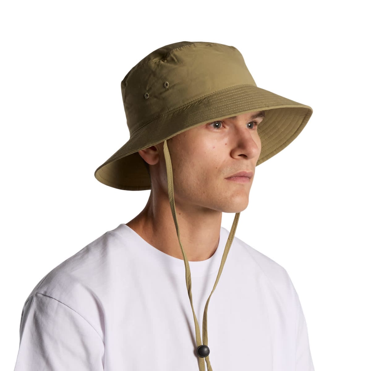 Nylon Wide Brim Bucket Hat