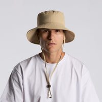 Nylon Wide Brim Bucket Hat